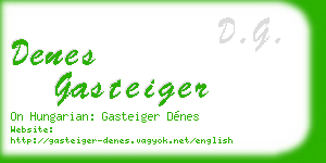 denes gasteiger business card